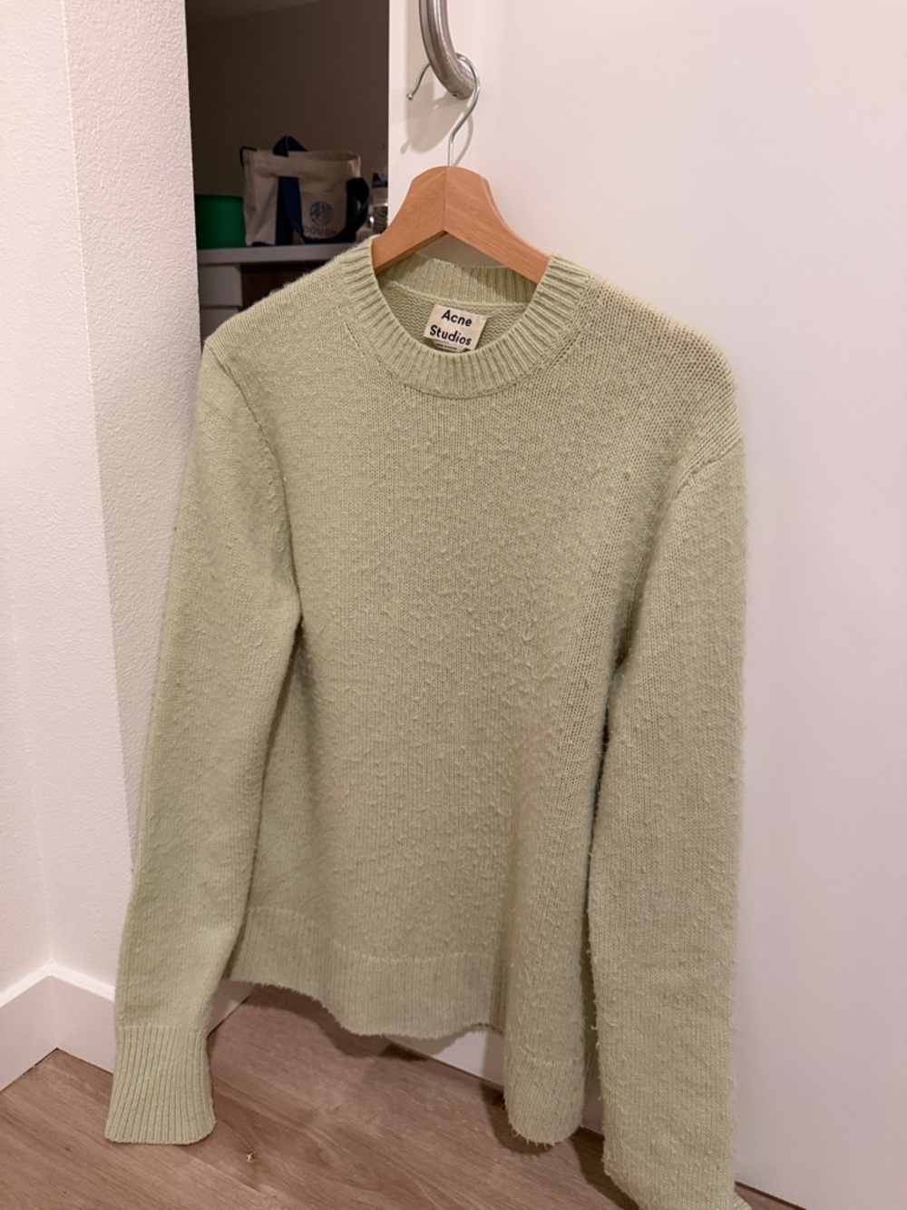 Acne Studios Men’s Crewneck Sweater in Sage Green